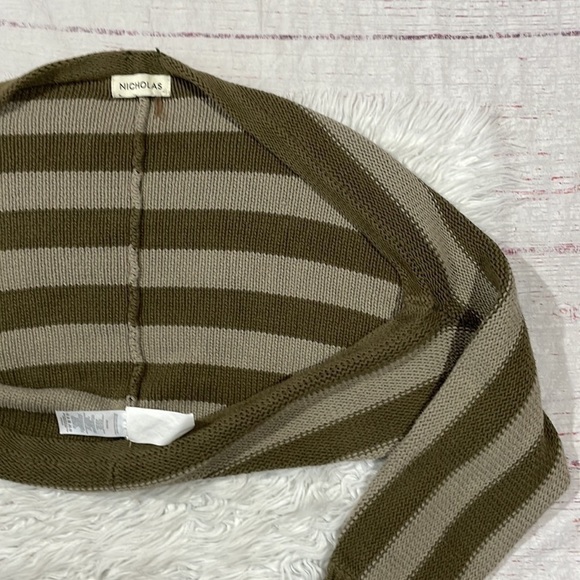 Nicholas Green Striped Knit Shrug Crop Cardigan - Picture 9 of 11